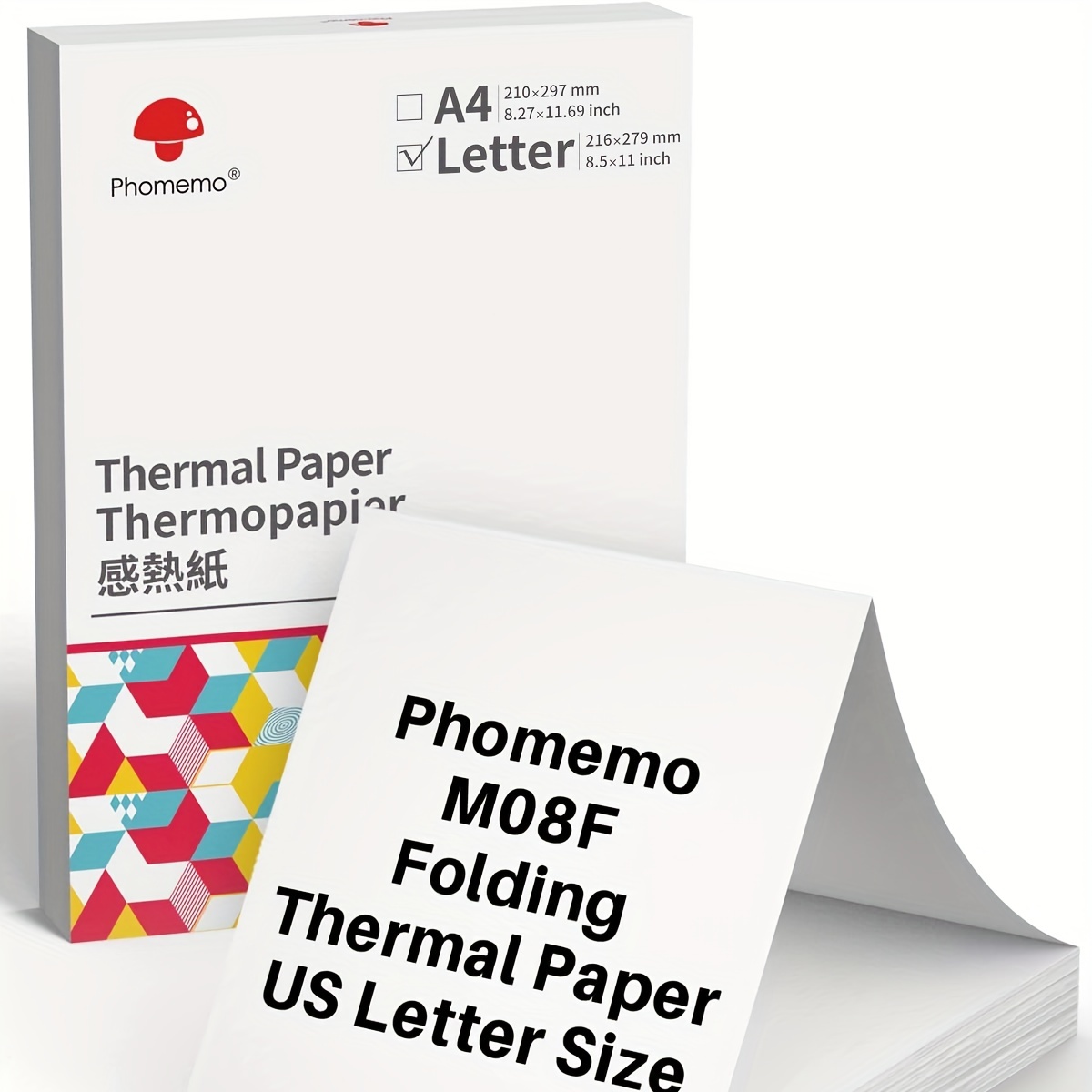 Phomemo Us Letter Papel Térmico Plegable Papel Térmico - Temu