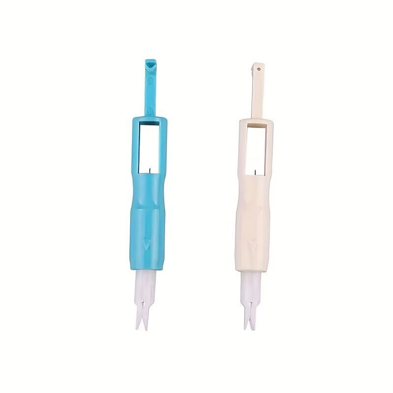 Sewing Needle Inserter,3 Pack Automatic Needle Threader Plastic Needle  Threading Tool for Sewing Machine Blue 7.5CM