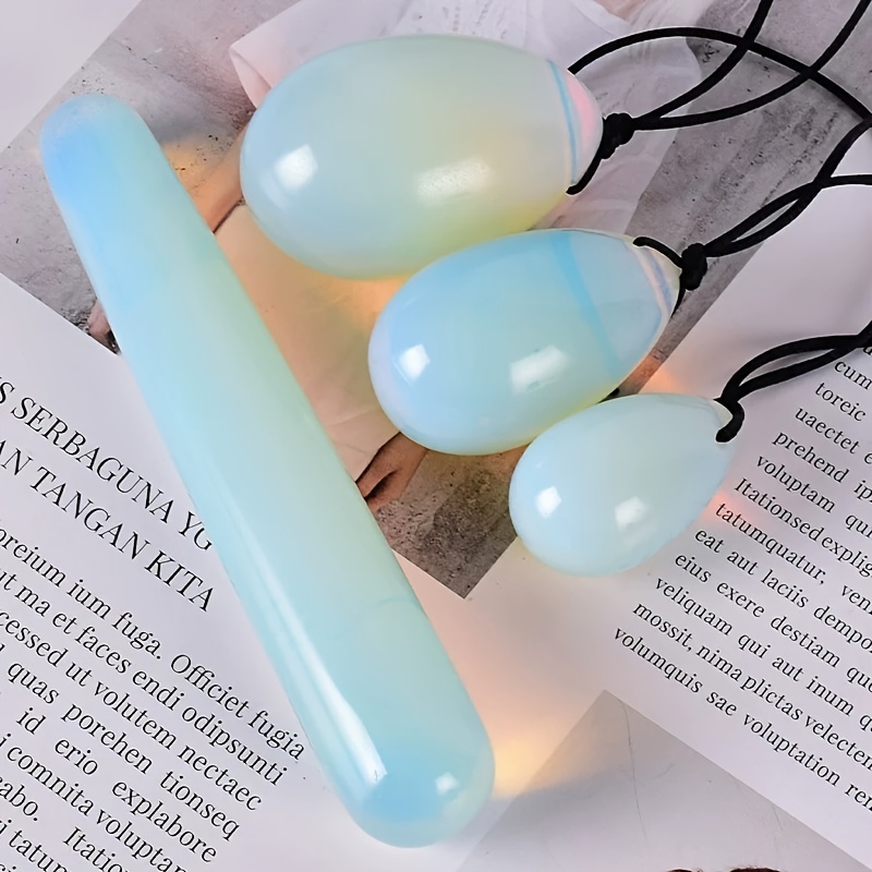 4pcs Crystal Semi-Precious Stone Jade Egg Set