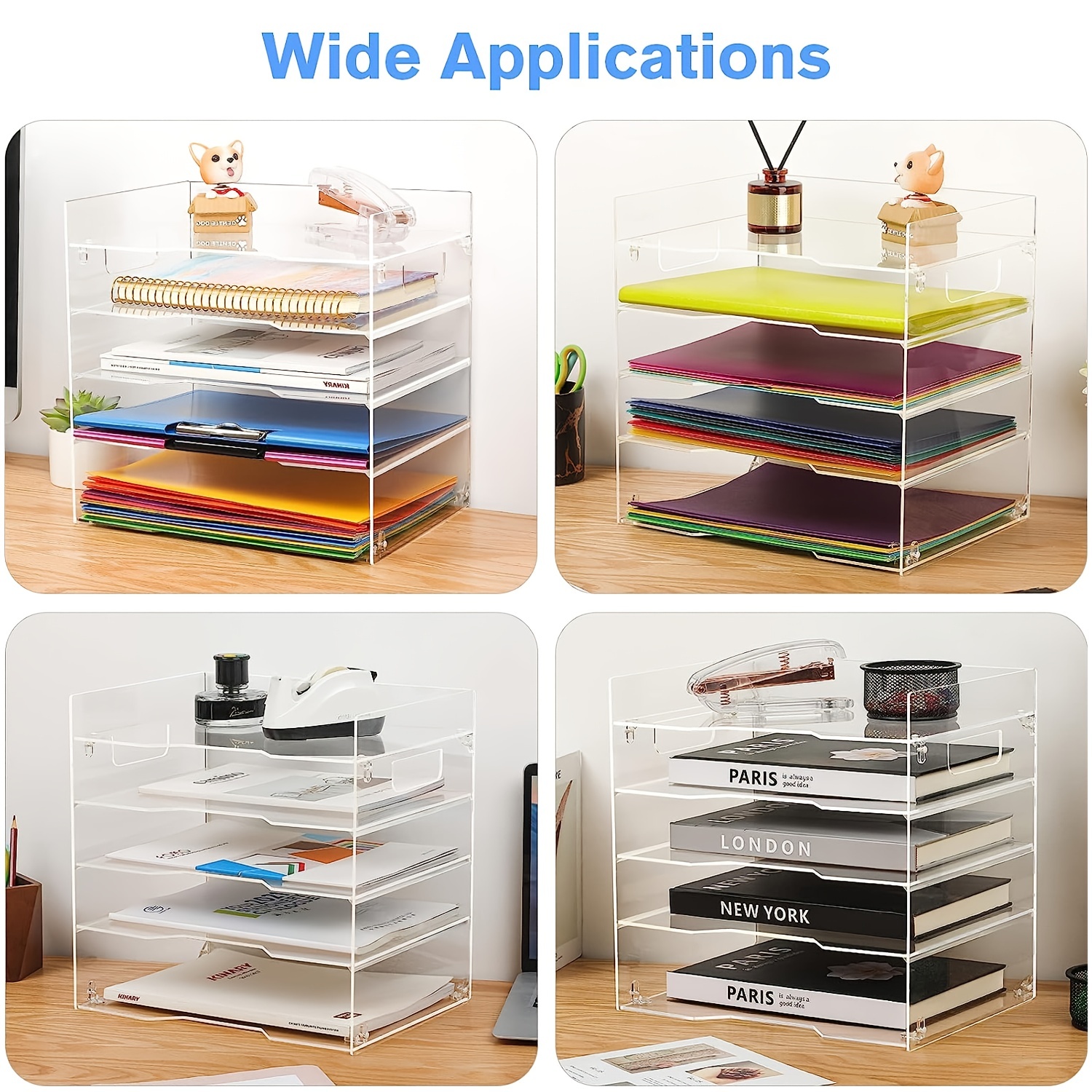 A4 Paper Storage Rack Horizontal And Vertical Office Paper - Temu