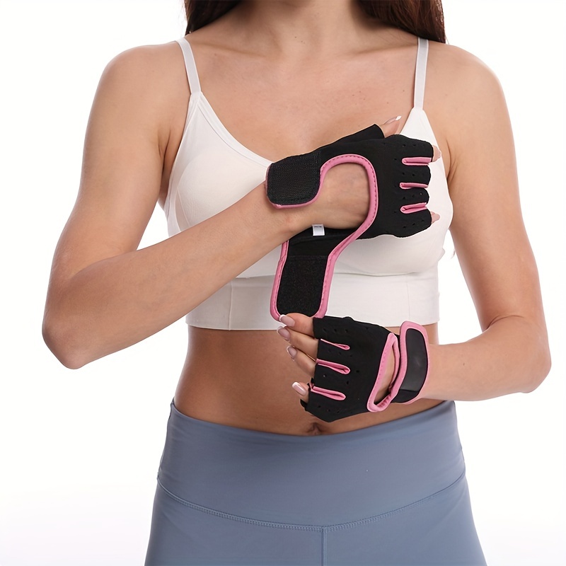 1 Par De Guantes De Entrenamiento Con Estampado Para Mujer, Guantes  Transpirables De Medio Dedo Para Gimnasio Y Fitness, Guantes De Ejercicio,  Accesorios Deportivos - Temu Spain