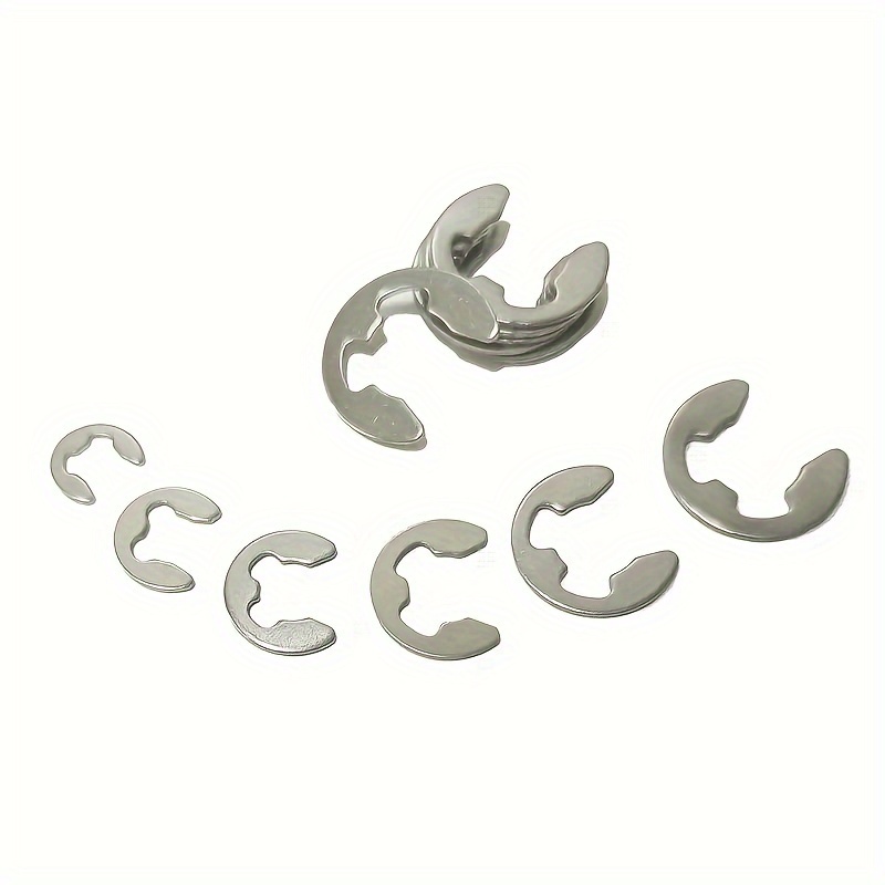200pcs 304 stainless steel e shaped opening spring opening snap c shaped bezel axis e shaped bezel snap details 2