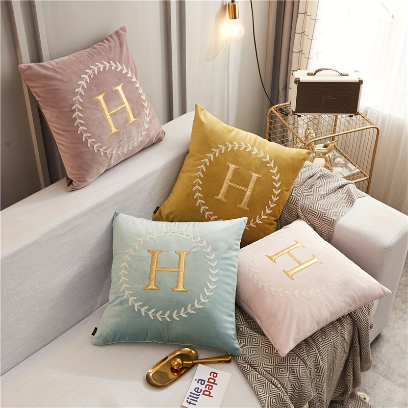 Letter Pattern Accent Pillowcase Polyester Throw Pillow Case - Temu