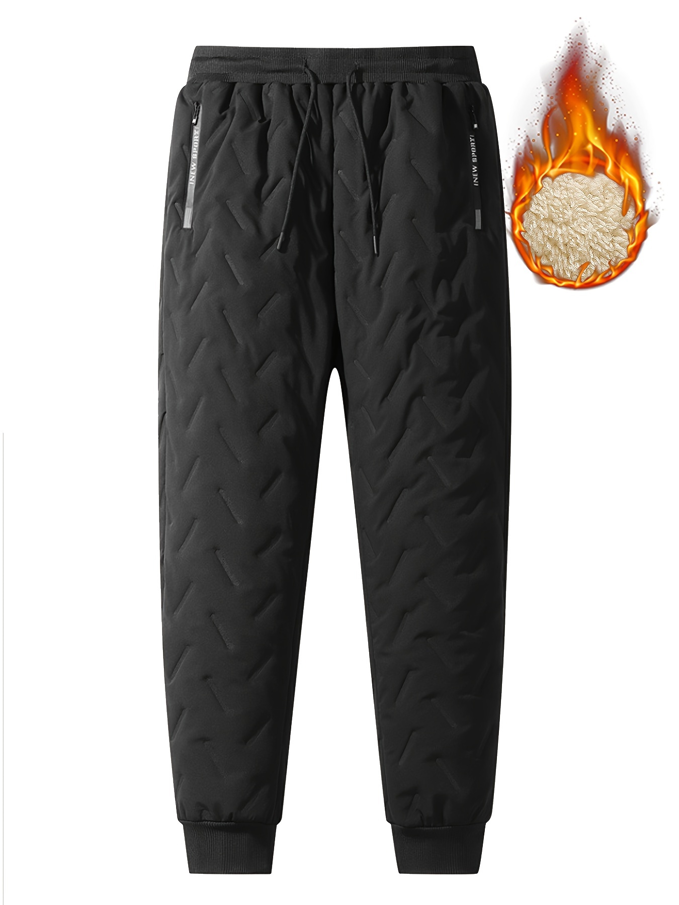 Men's Winter Warm Fleece Lined Pants Outdoor Sports Camping - Temu Qatar