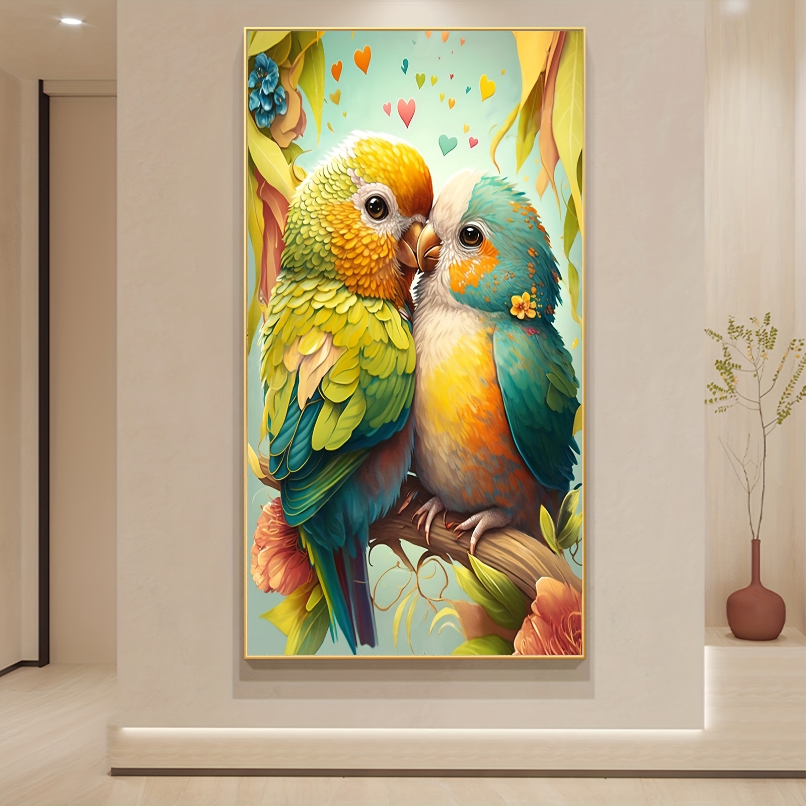 DIY Diamond Painting Kit Parrot Bird Square Round Gems Wall Decor Craft 5D  Art