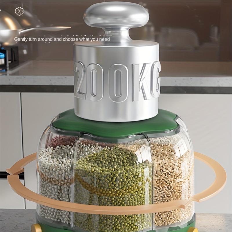 Cereal Dispenser Rice Grain Storage Container 360° Rotating - Temu