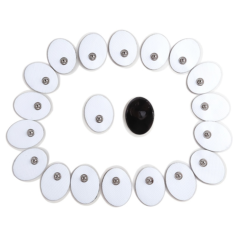 Electrode Pads, Conductive Gel Pad, White Mini Button Massage Pads