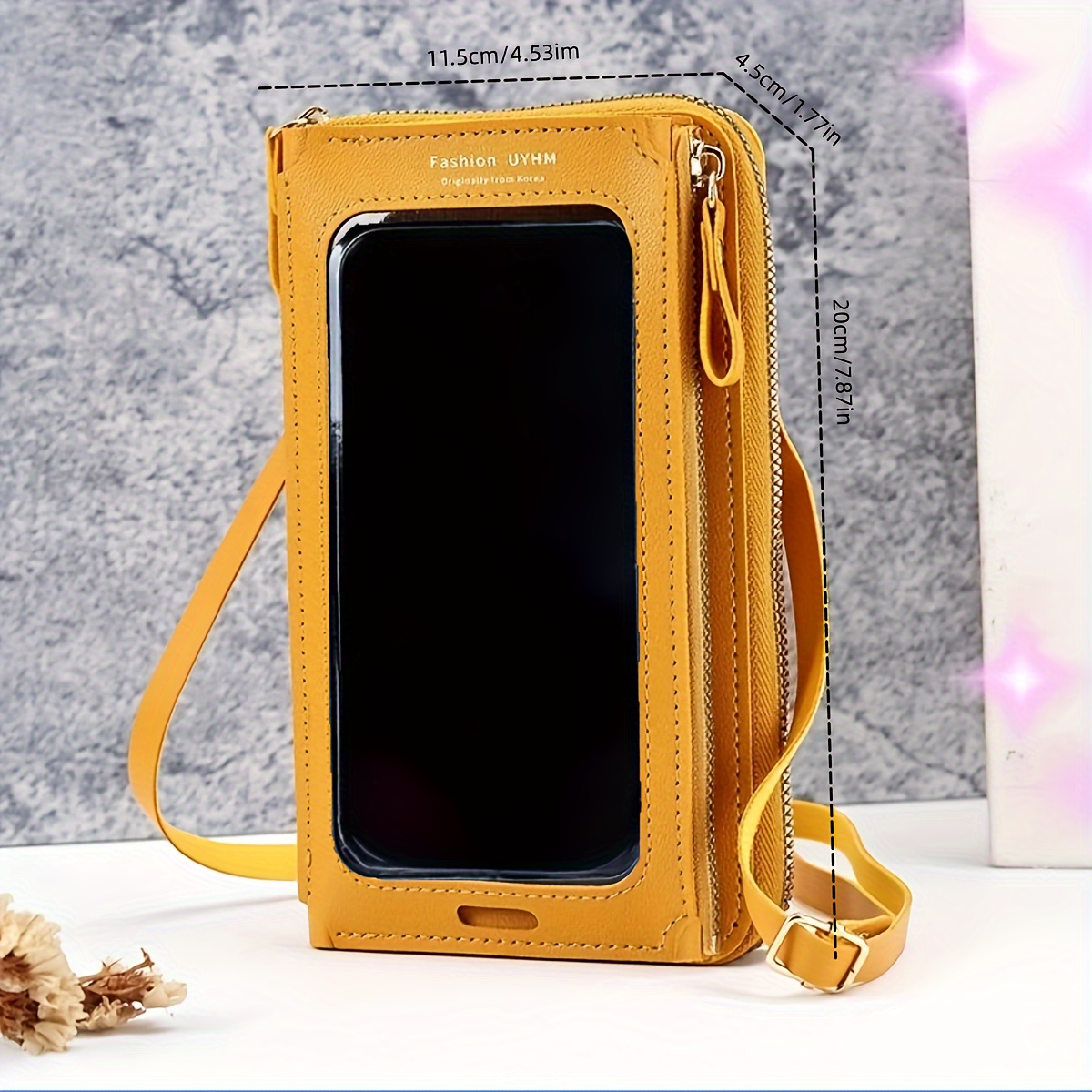 Touch Screen Cell Phone Purse Wallet, PU Leather Card Pockets