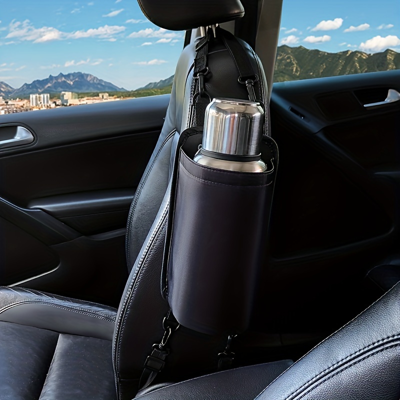 Car Seat Back Side Bag: Multi functional Water Cup Holder In - Temu