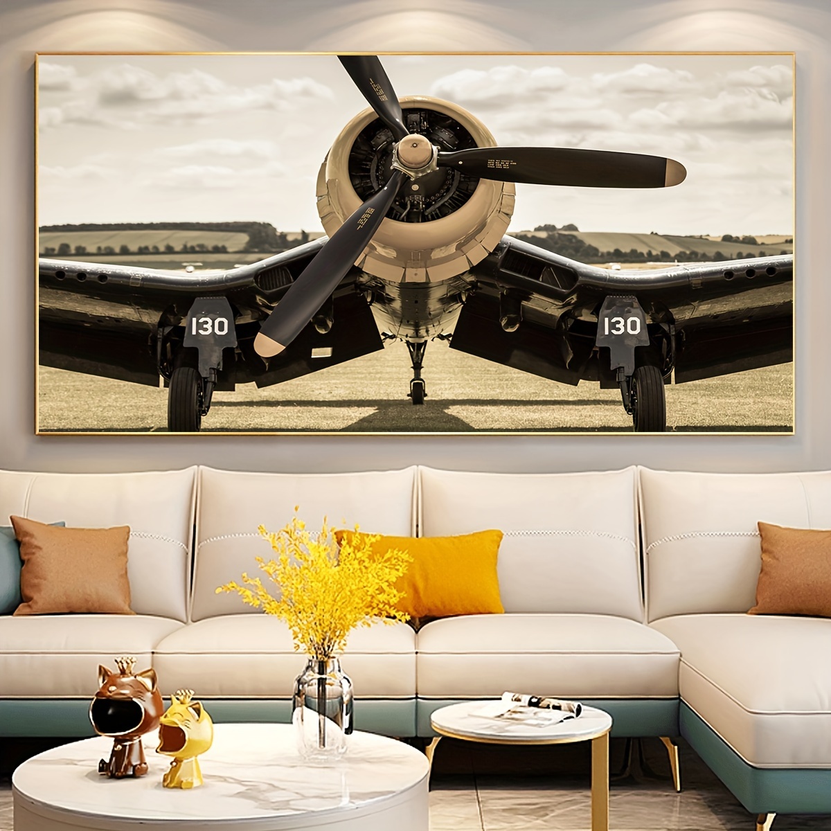 

1pc Unframed Creative Canvas Print Poster, Aircraft Painting, Waterproof Canvas Wall Art, Artwork Wall Painting For Bedroom, Office, Cafe, Bar, Living Room, Wall Decor, Home And Dormitory Decoration