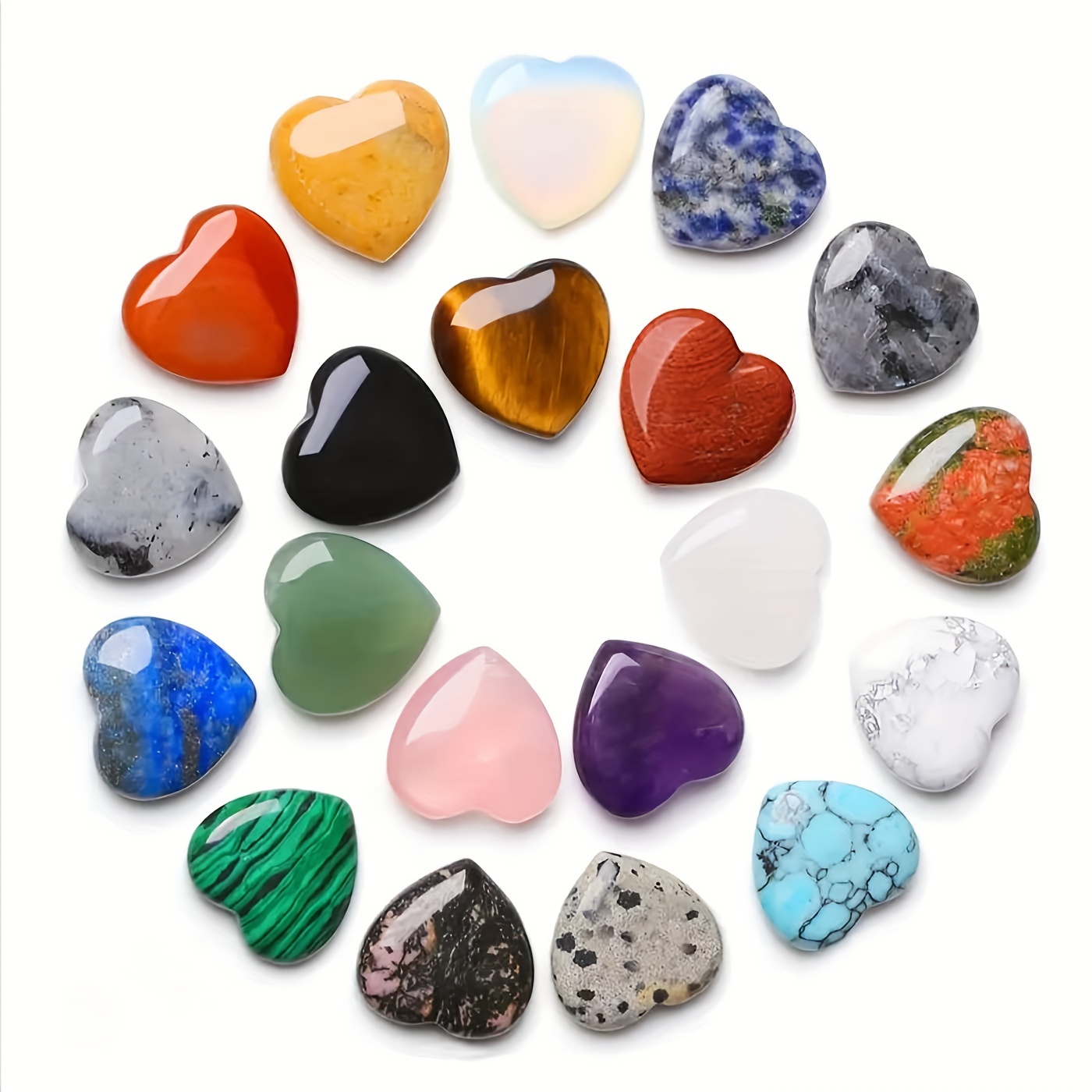 Piedras preciosas naturales en forma de corazón, piedras preciosas minerales,  piedra de cristal, Chakra, decoración curativa - AliExpress