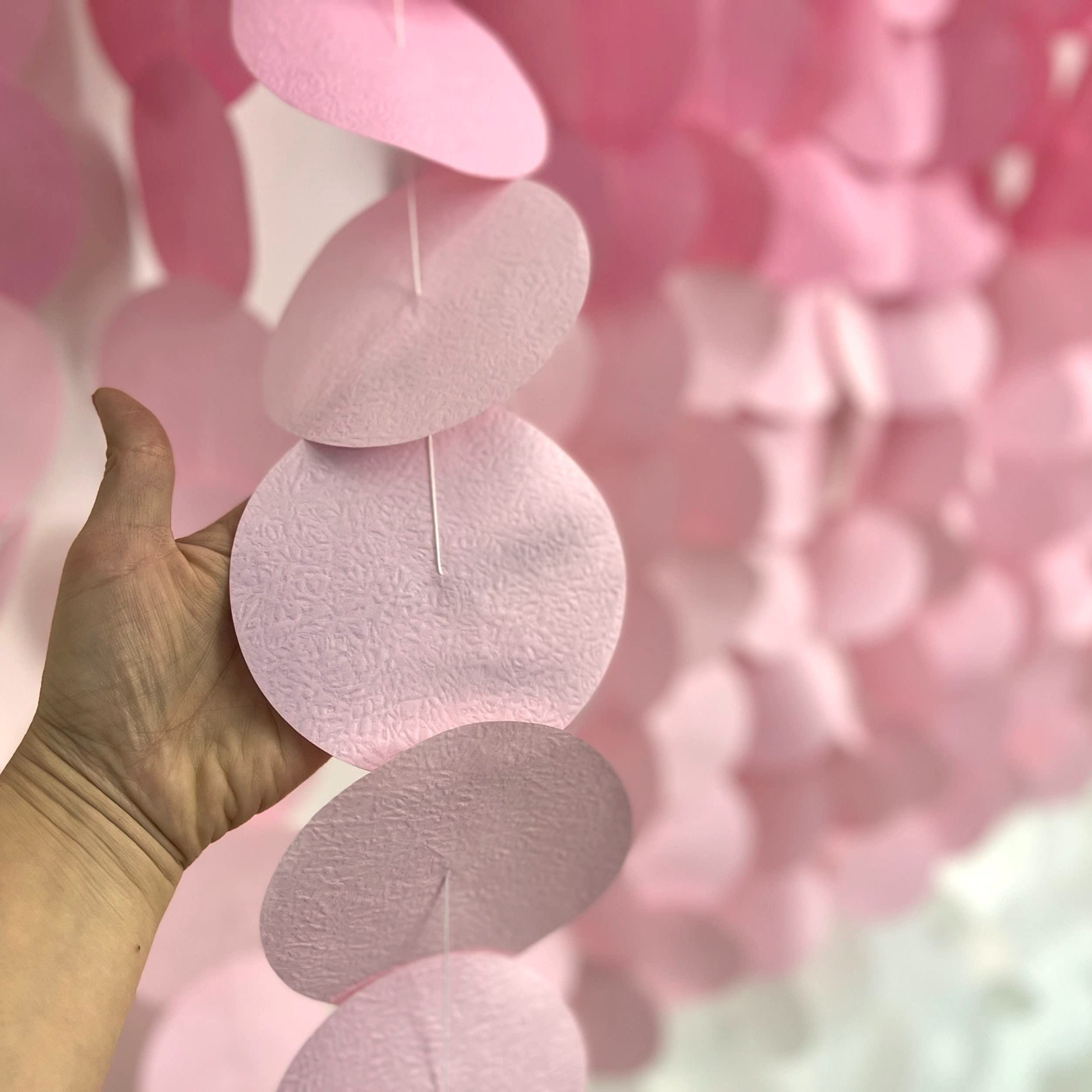 205Ft Unicorn Party Decorations Big Circle Dot Backdrop Garland Pastel  Tissue Paper Polka Dots Hanging Curtain Streamer for Birthday Bachelorette