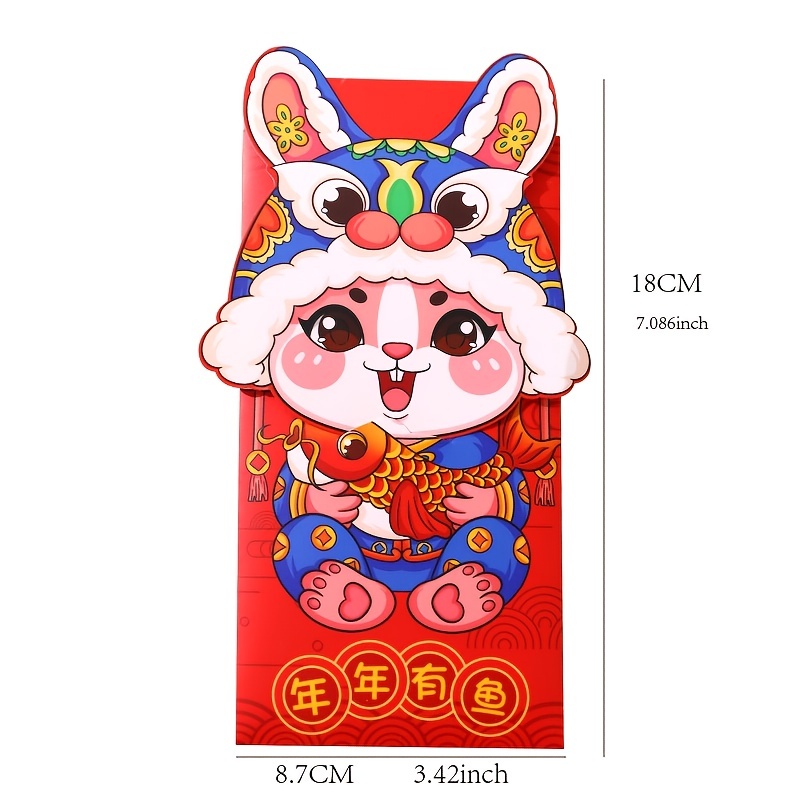 1/10pcs Chinese New Year Red Envelopes Fan Hongbao Chinese Spring Festival Red  Pocket Best Wish Lucky Money Pockets Gift Bag - AliExpress