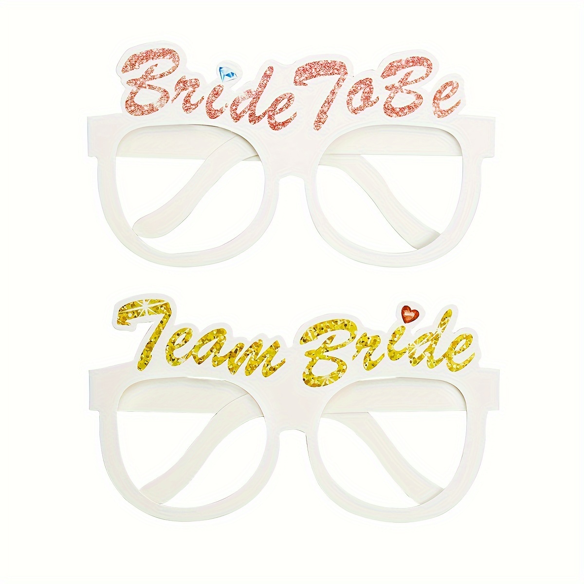 Team Bride Party Paper Glasses Team Bride Paper Glasses - Temu