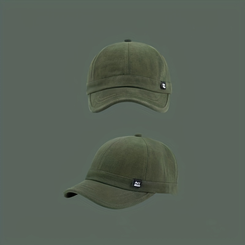 Men's Short Brim High Baseball Cap