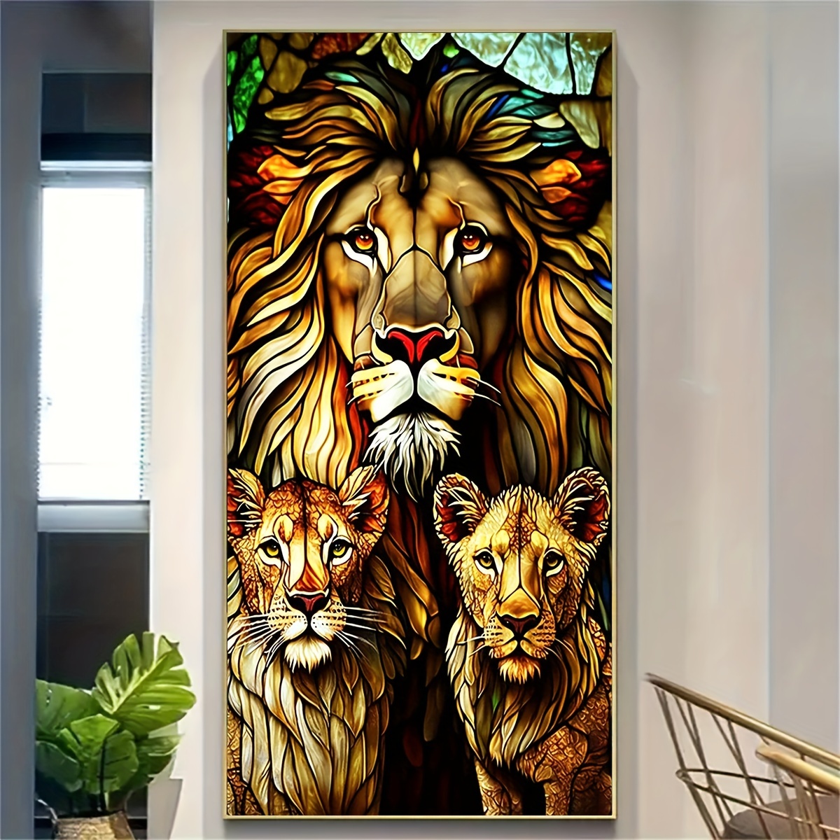 Pintura de diamante Cuadro Kit Crystal Art - El Rey León - 30 x 30 cm