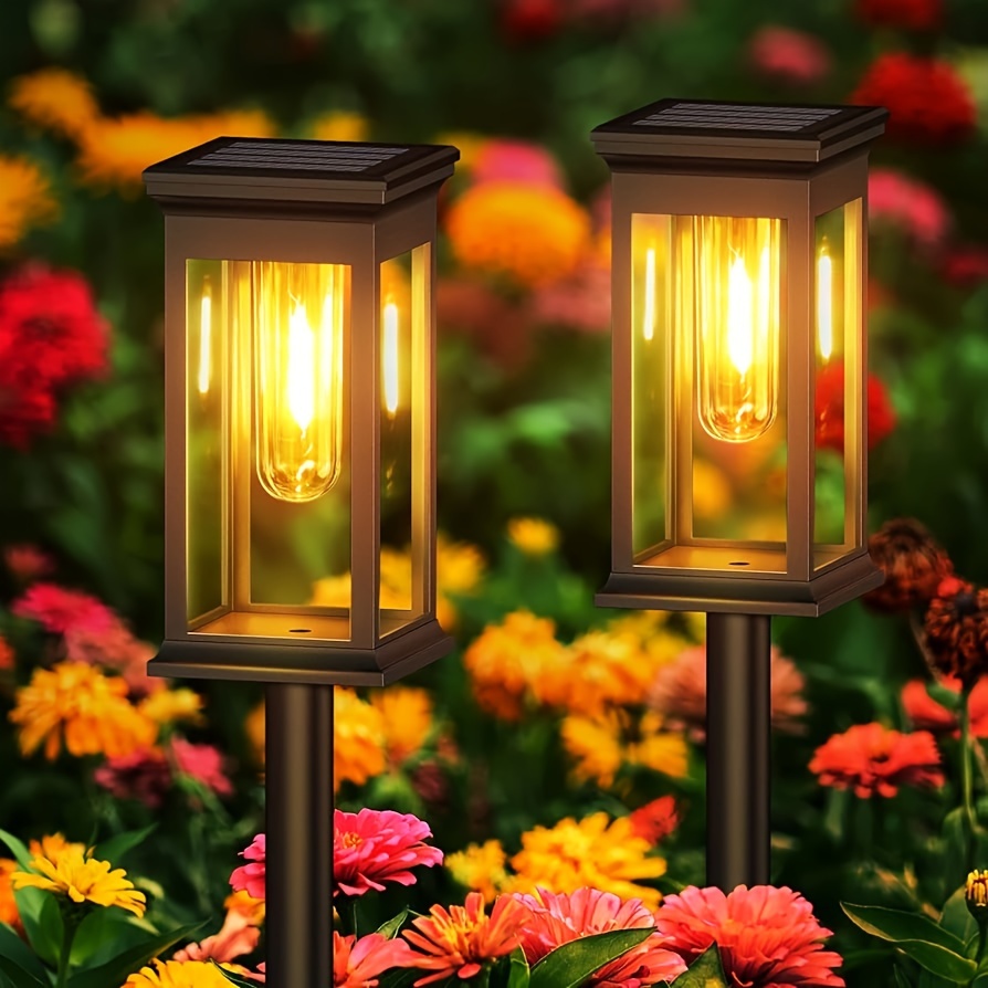 2/4/6pcs Luces Solares Exteriores Luz Decorativa Pared Patio - Temu