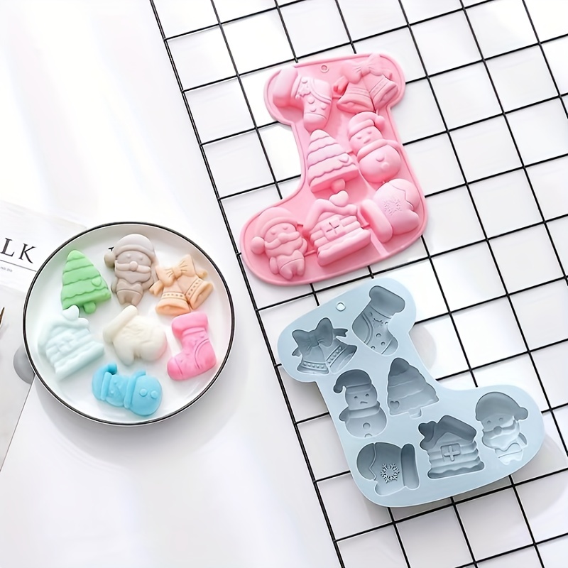 Christmas Silicone Mold, 3d Snowflake Christmas Tree Bear Shaped Fondant  Mold For Diy Pudding Chocolate Candy Desserts Gummy Cupcake Handmade Soap Ice  Cube Ice Cream, Cake Decorating Supplies, Baking Supplies, Kitchen Items 