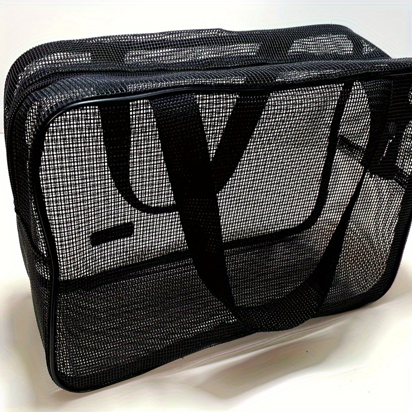 

Mesh Toiletry Bag, Portable Hand-held Bath Storage Cosmetic Bag, Fitness Bath Pocket Bath Bag