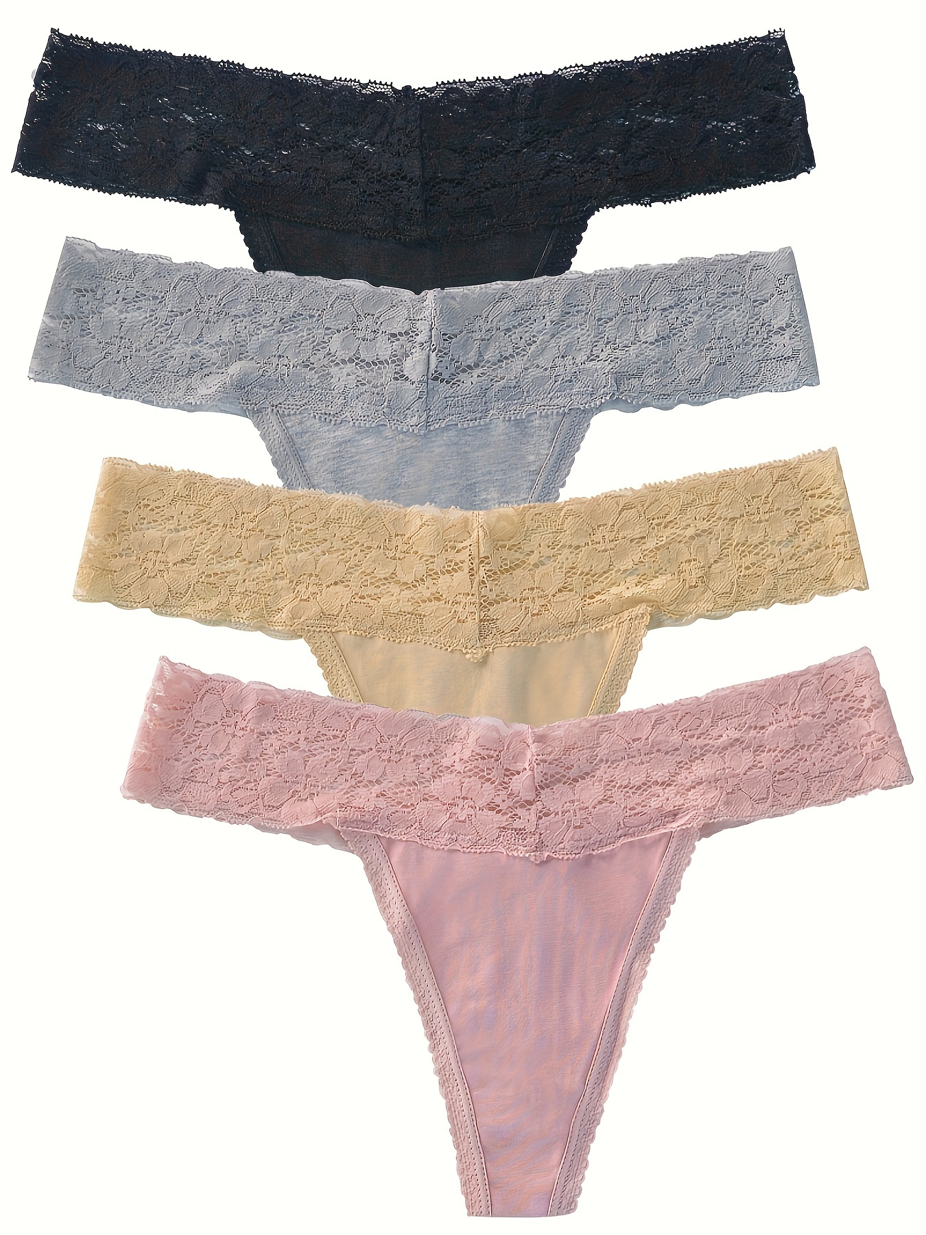 High Waist Thongs Soft Comfy Stretchy Intimates Panties - Temu