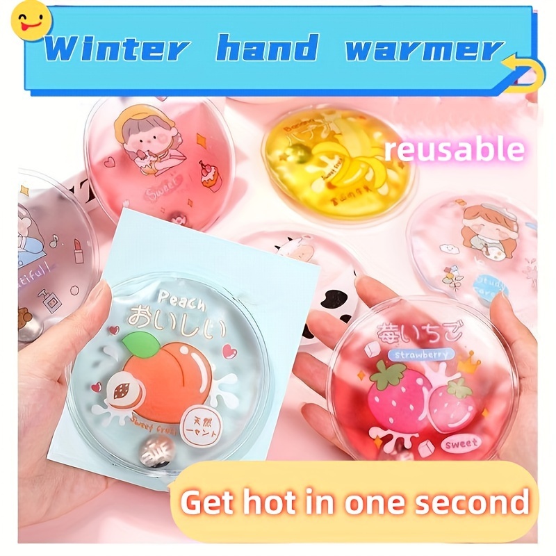 Mini hiver gel réutilisable chauffe-mains mignon dessin animé instantané  auto-chauffant pack réchauffant produits chauffants