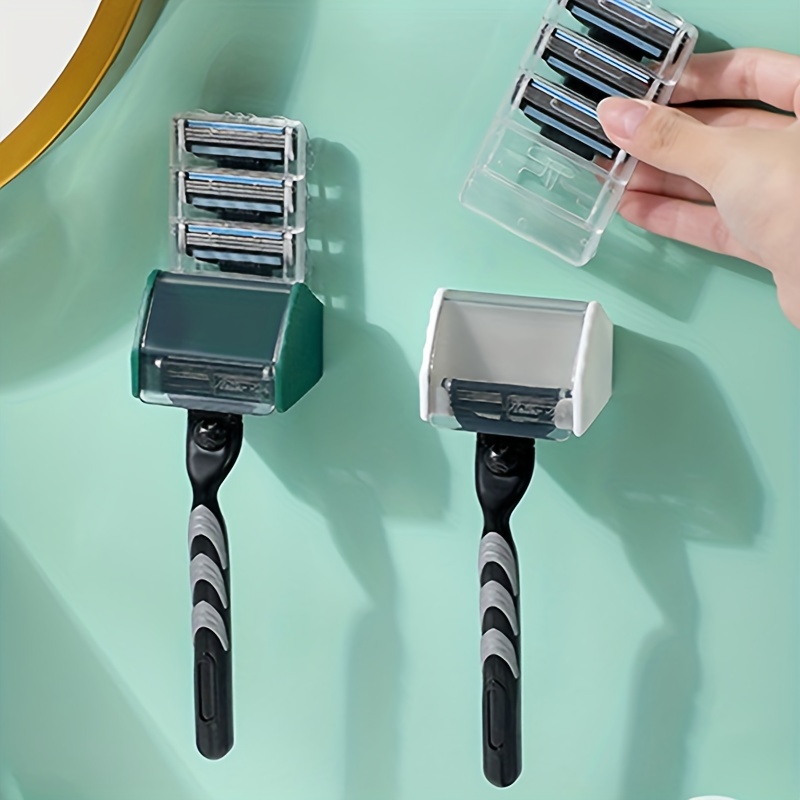 

1pc/2pcs Razor Hanger For Shower, Electric Toothbrush Holder, Razor Holder For Shower, Wall Shaver Holder Brackets For Facial Brush Electric Toothbrush Barber Organizer