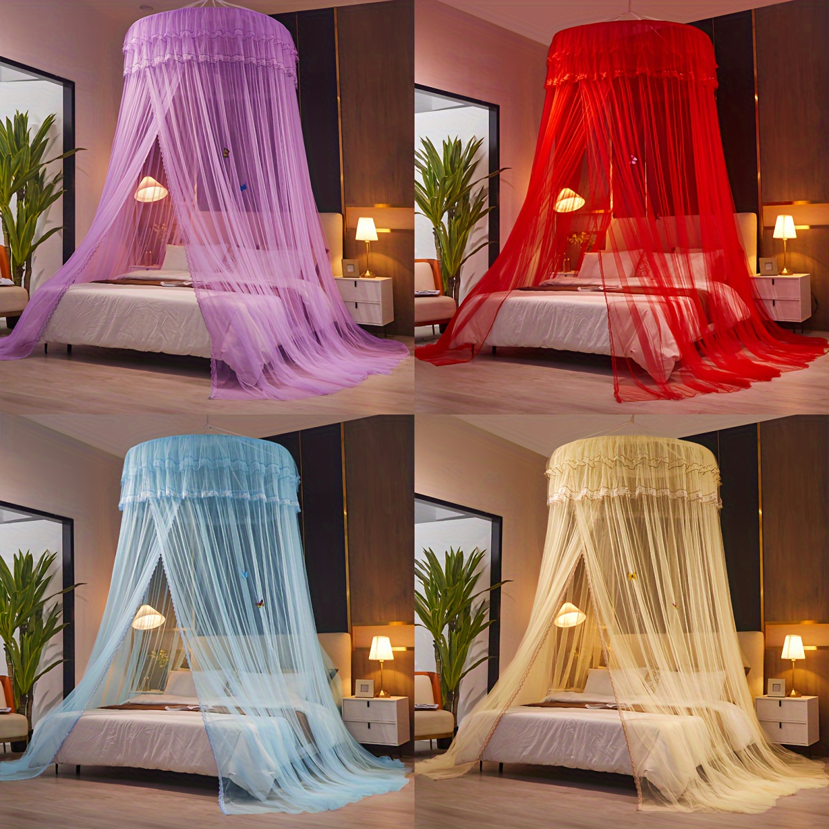 Rainbow Bed Canopy Girls Canopy Bed Curtains Mosquito Net - Temu