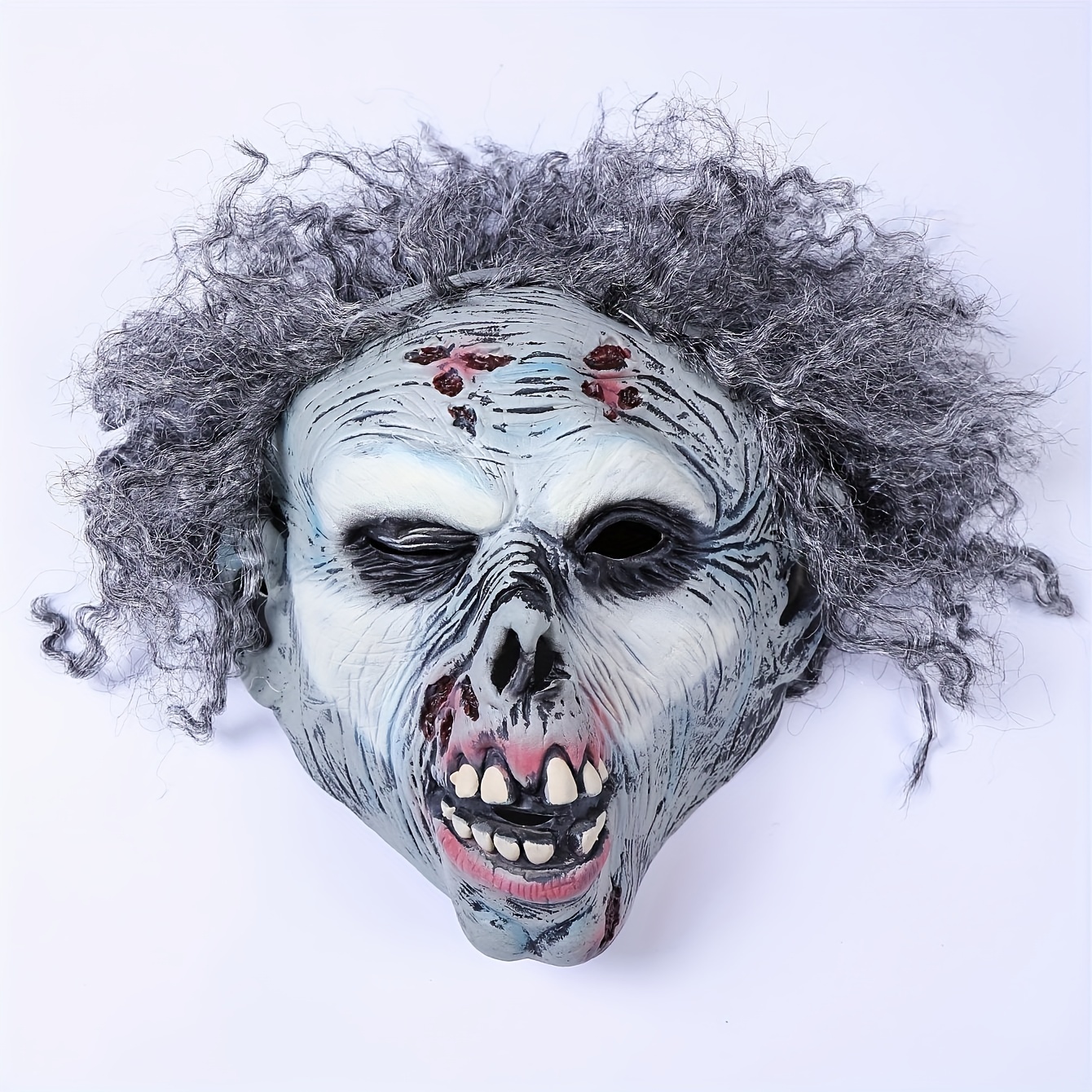 Curly Hair Animal Horror Mask Halloween Parties Soft Latex - Temu