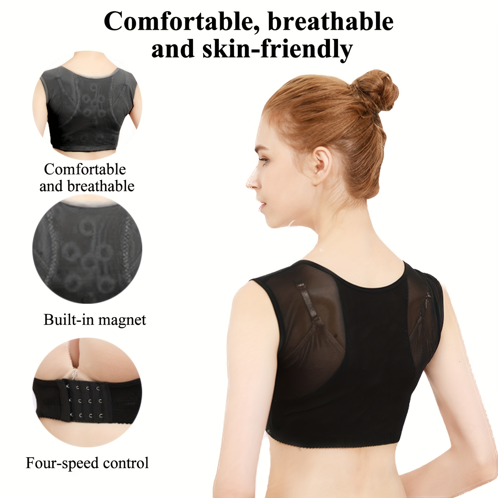 Plus Size Adjustable Posture Corrector Brace Shoulder Back Support Belt  Body Shaper Shapewear
