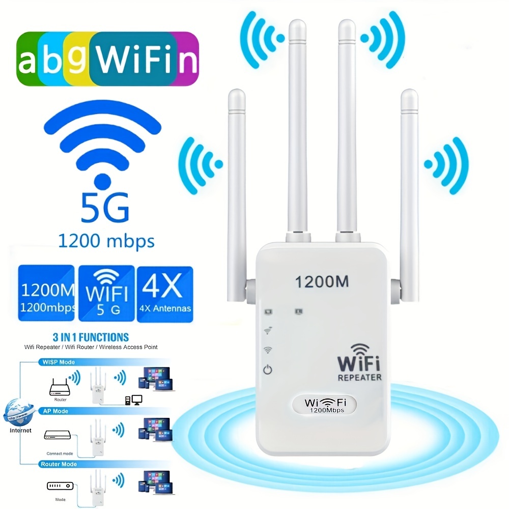 Répéteur wifi Dual Band connecté 1200 Mbps WLR-1202 - GRAZEINA TECHNOLOGIES