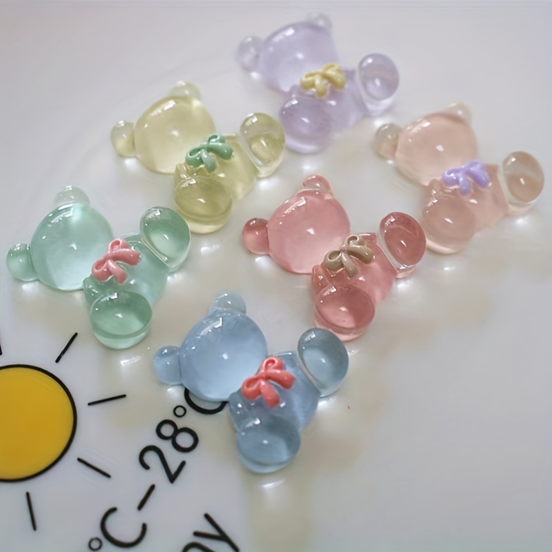 Jelly Transparent Bear Beads Cartoon Hair Accessories - Temu