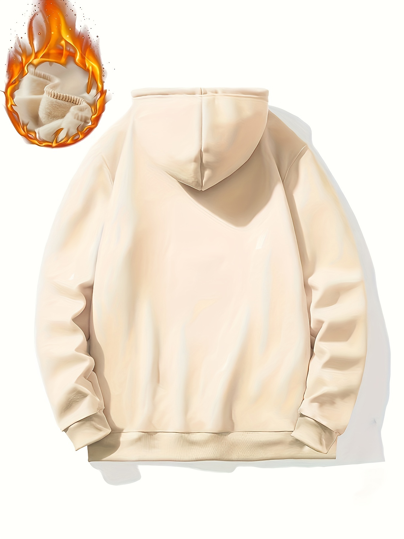  SUWBMHWE Sudadera blanca con cuello redondo, para hombre de  otoño e invierno, casual, holgada, con capucha, Beige : Ropa, Zapatos y  Joyería