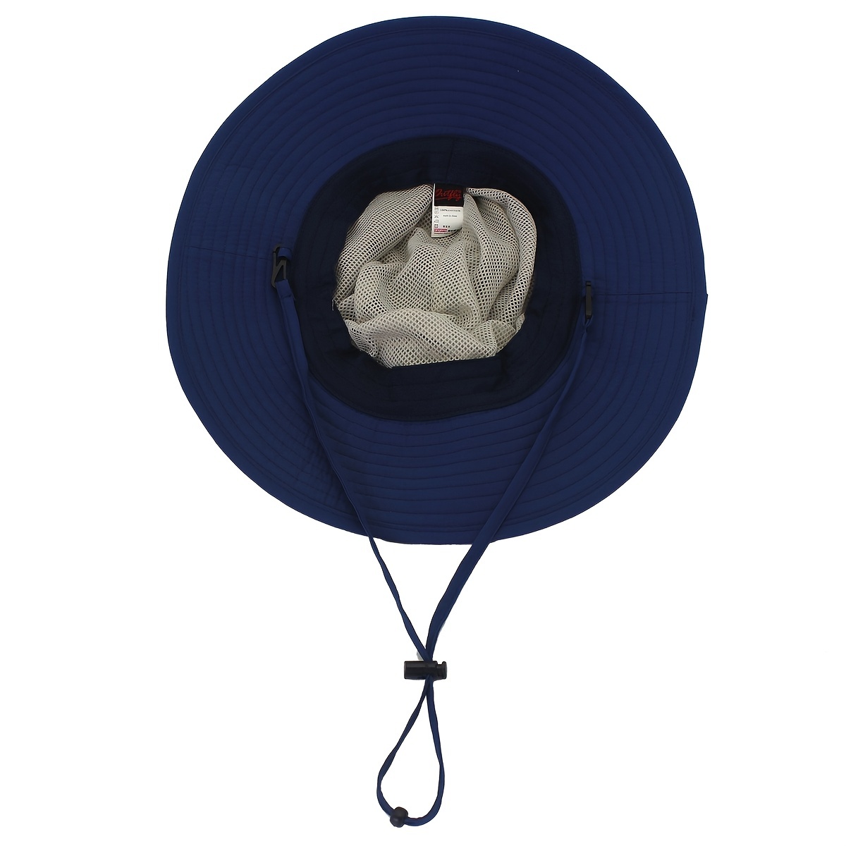 Wide Brim Sun Hat - versatile large brim hat empty top hat Detachable  protective Fisherman's hatnavy blue