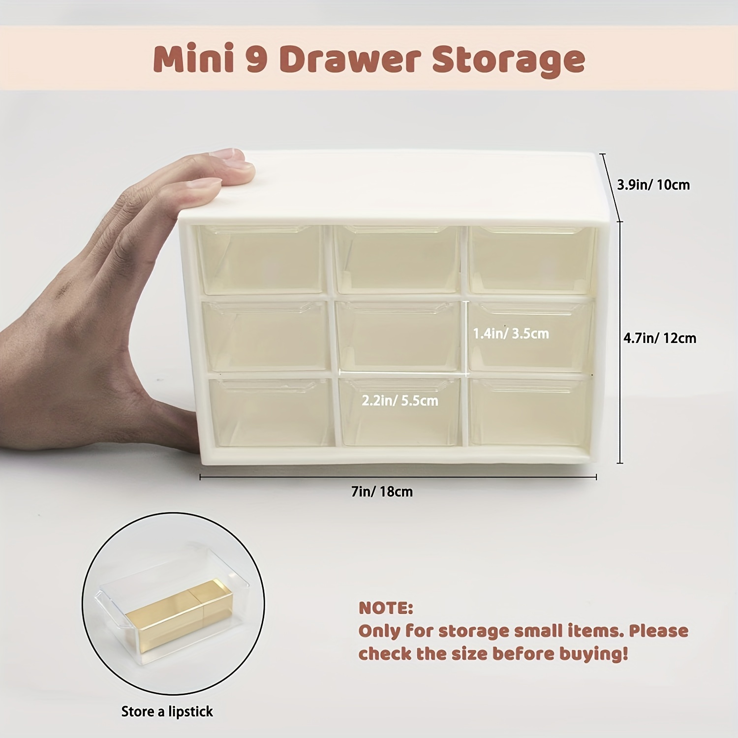 Mini Storage Cabinet 6/9 Grid Dust proof Drawer Type - Temu