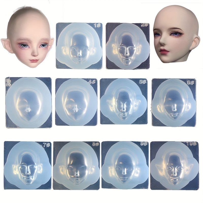  Doll Head Silicone Mold Fondant Doll Head Cake Mold Chocolate  Candy Pastry Tool Handmade Soap Polymer Clay Mould Silicone Moule (MAN  Silhouette Silicone Mold) : Arts, Crafts & Sewing