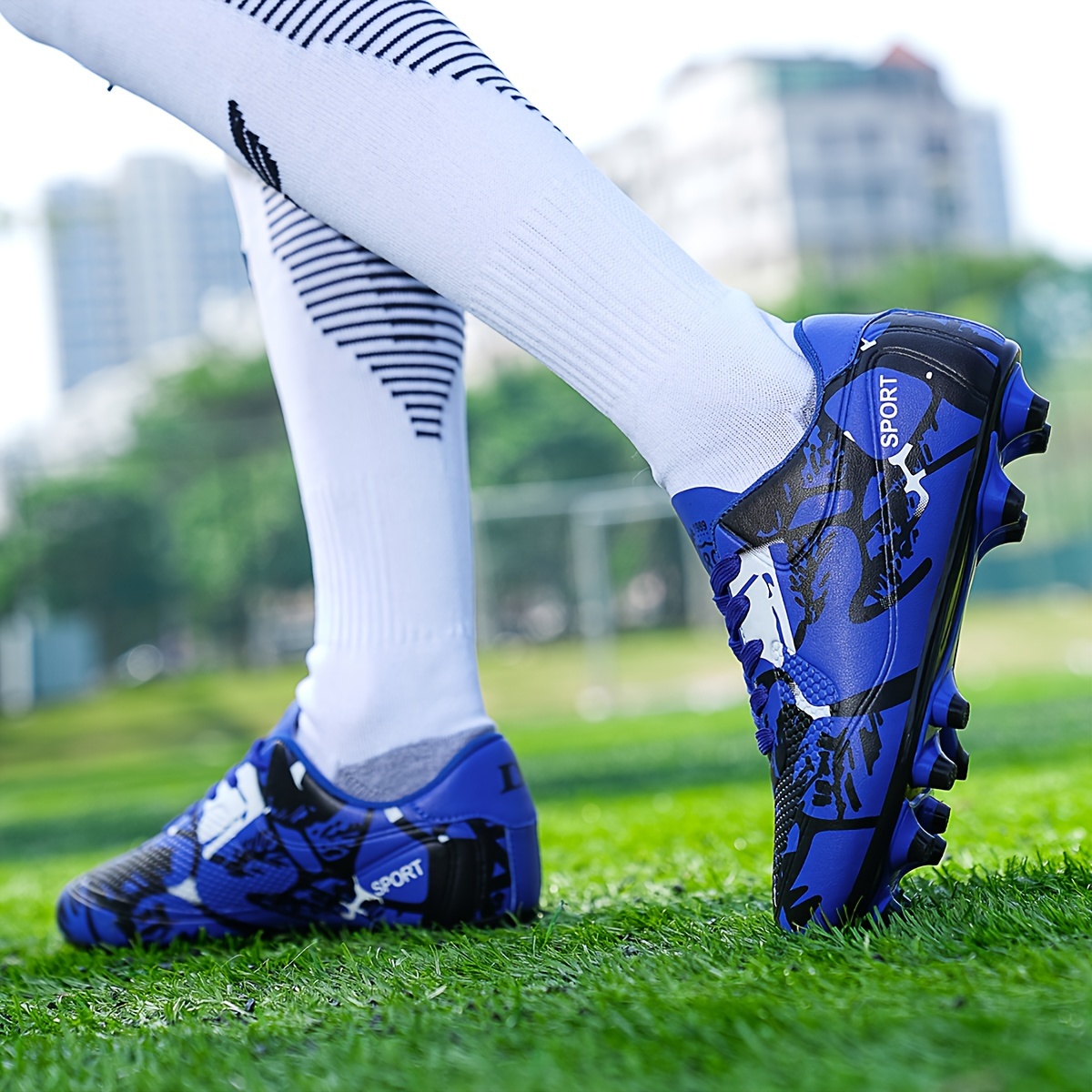 Botas de fútbol para hombre, zapatos deportivos de entrenamiento para  exteriores e interiores