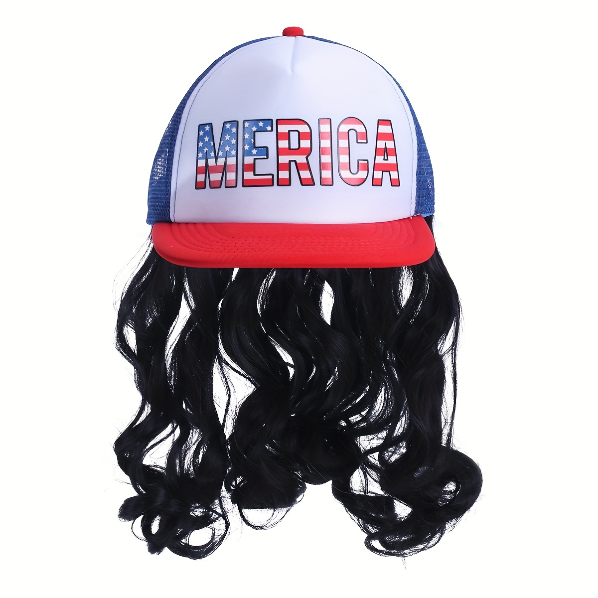 Unisex Loose Curly Hair Hat Adjustable Attached Hair Long Baseball  Hairstyle Hair Wig Hiphop For Women Girls And Men Boys Mullet Wig - Temu  Australia