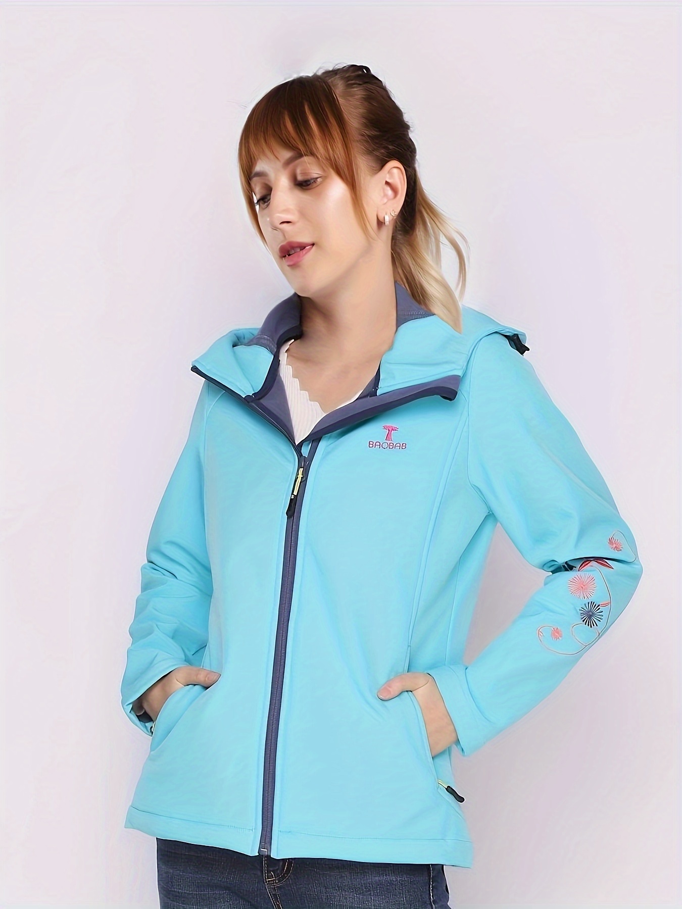 Giacca Sportiva In Pile Donna, Giacca Cappuccio Antivento Zip,  Abbigliamento Sportivo Donna - Sport E Tempo Libero - Temu Italy