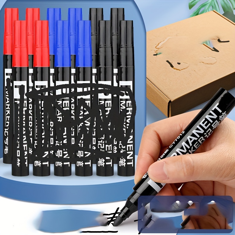 Oil based Marker Black Large capacity Thick Marker Pen - Temu