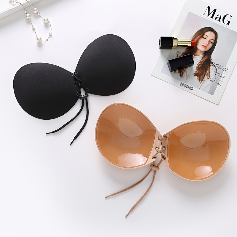 Women's Strapless Push Up Invisible Silicone Band Nipple Bra, Self-Adhesive  Push Up Nipple Pasties, Women's Lingerie & Underwear Accessories