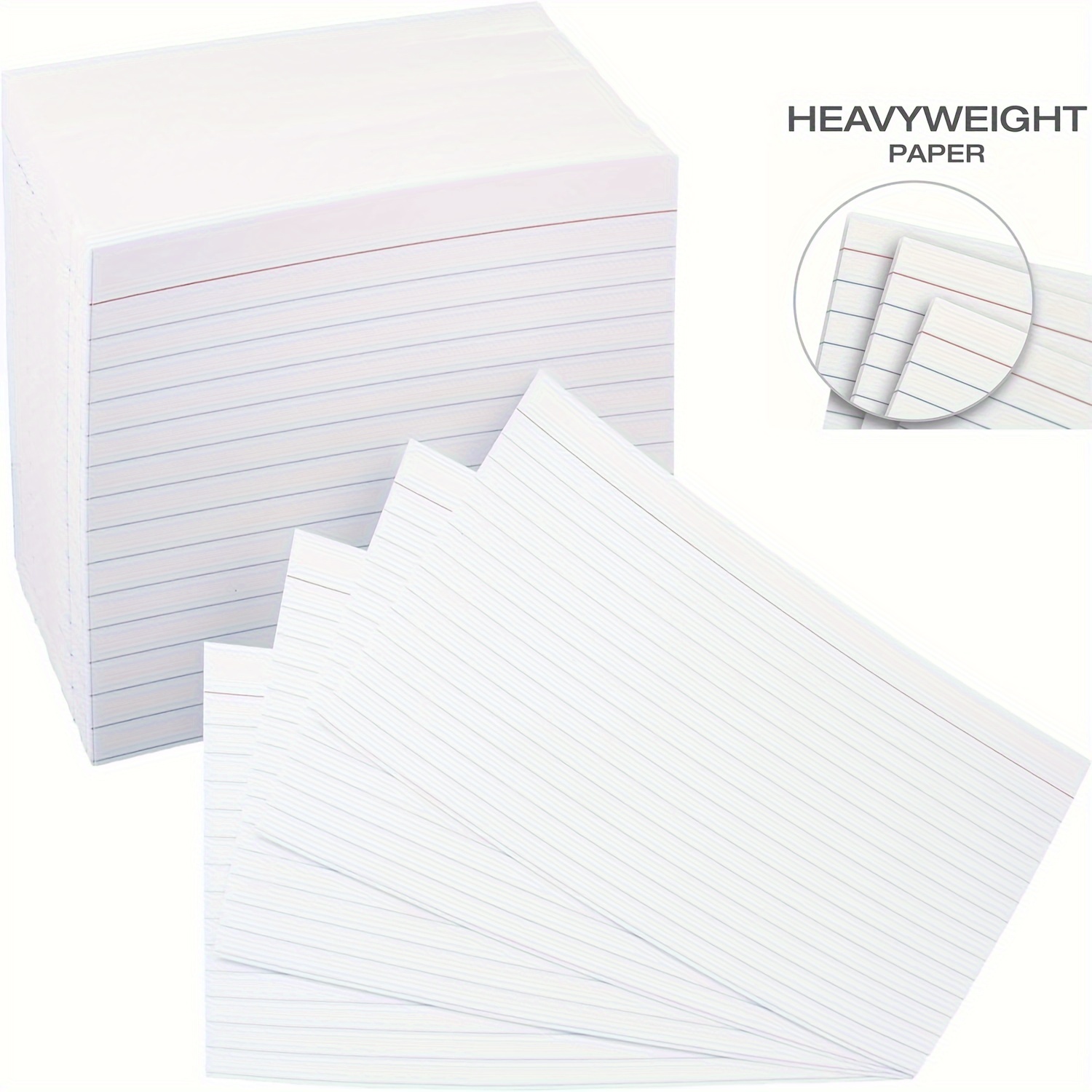 Blank Index Cards 4x6 White 100 Pack