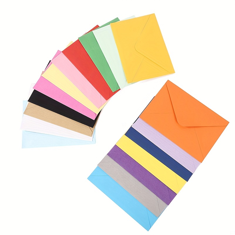 Enveloppes, Enveloppe C6, 40 Pièces Enveloppe Mini Enveloppe Multicolores  pour Mariage de Cartes, Fournitures de Fête d'Anniversaire, 16 x 11 cm NHD06