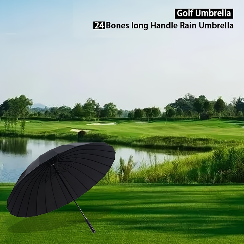 1pc Tragbarer Doppelschicht-Dreifach-Sonnenschirm, Große Größe Winddichter  Golfregenschirm