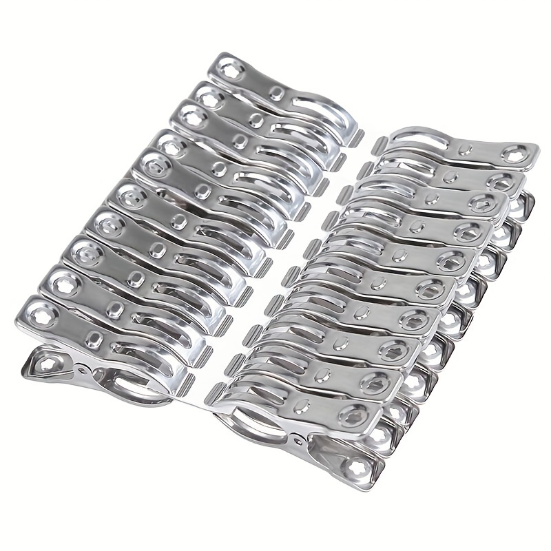 14 mollette da bucato in acciaio inox, multifunzione, non scolorisce, clip  antiscivolo in acciaio inox, mollette di chiusura per alimenti, adatte per  diversi luoghi (7 colori) : : Casa e cucina