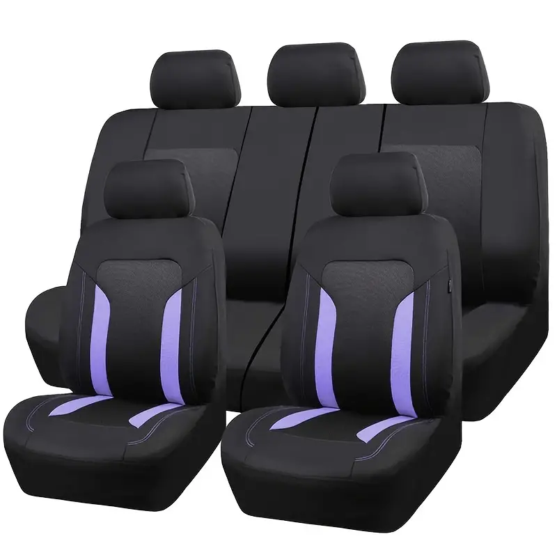 Car Seat Covers, Polyester Mint Green Purple Gray Car Seat Cover Cushion  Universal Car Seat Protector Car Decoration Auto Accessories - Temu