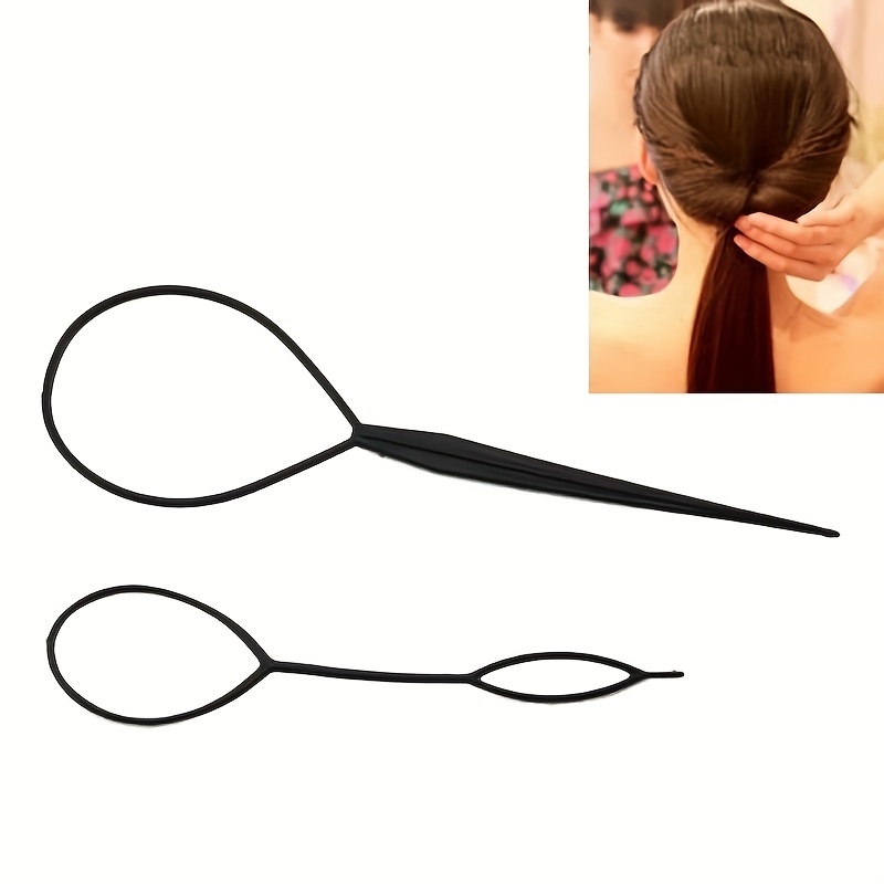 2Pcs Hair Tool Ponytail Creator Plastic Loop Styling Tools Pony Tail Clip  Hair Braid Maker Styling Tool - AliExpress