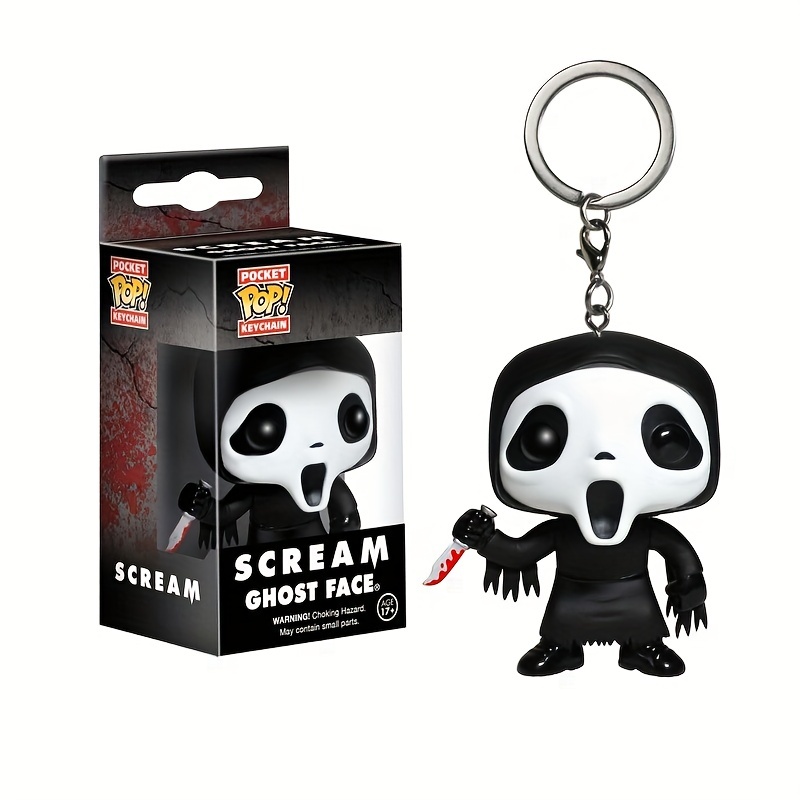 

Funko Pop Figure Keychain Scream Peripheral Products Doll Model Toy Scream Ghost Face Keychain For Boy Gifts Christmas, Halloween, Thanksgiving Gift