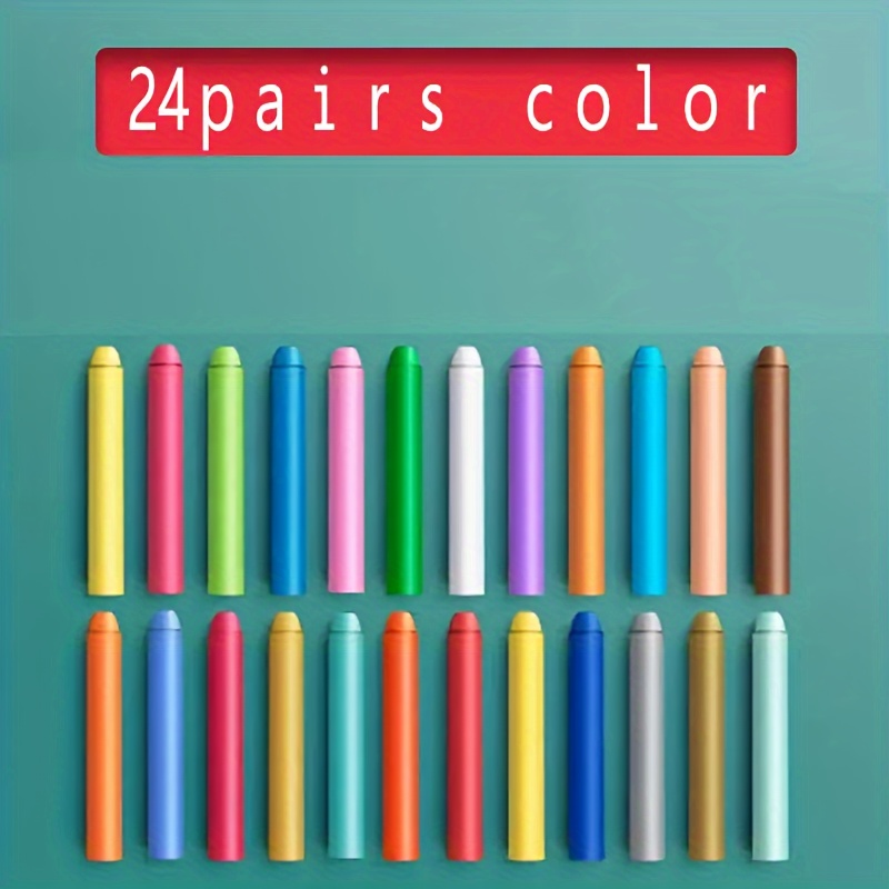 12/24 Colors Dust free Water soluble Chalk Erasable Pen - Temu New Zealand