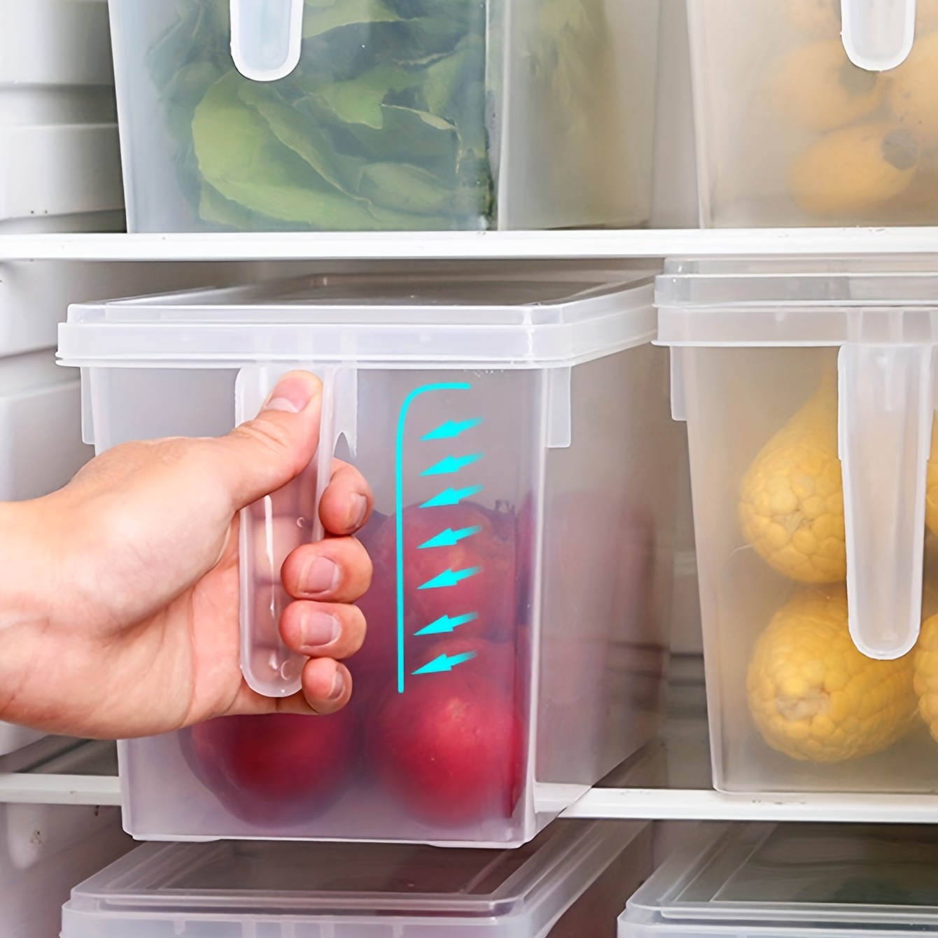 1pc Cajón De Almacenamiento De Refrigerador Tipo Cajón Con - Temu