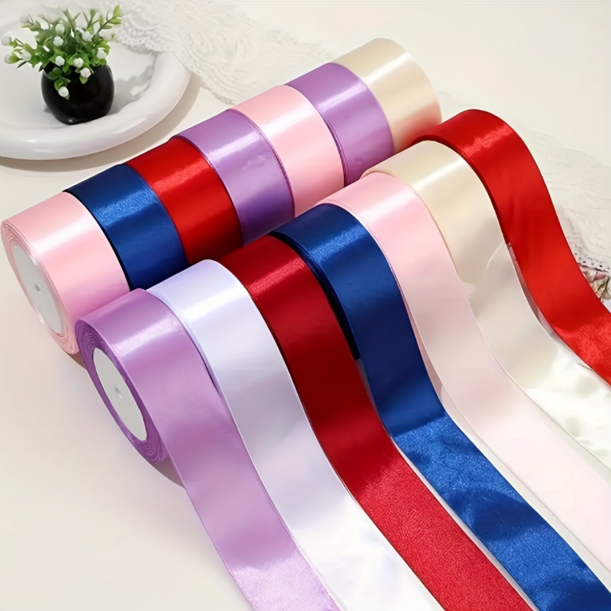 25yards Optional High density Woven Colourful Ribbon Lace - Temu